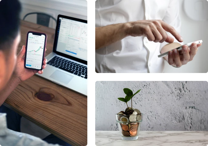 fintech application in hands